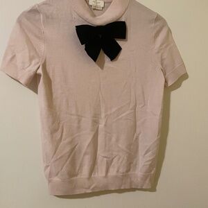 Adorable Kate Spade Top with Black Bow In The Center Size: Extra Small